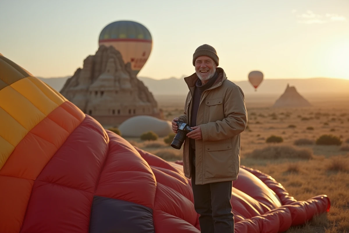 Homme souriant avec ballon dégonflé à l