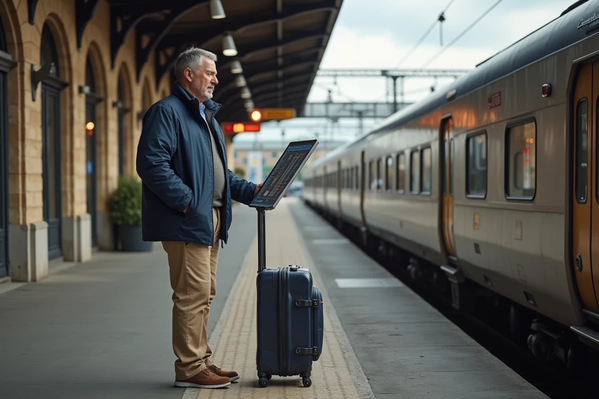 Homme examinant un tableau d