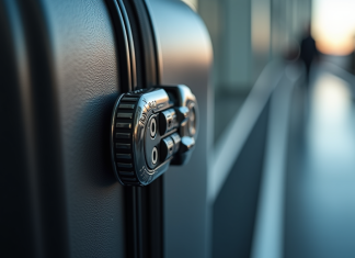 Fermeture de valise Samsonite avec serrure TSA007