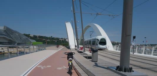 a train on the railway tracks